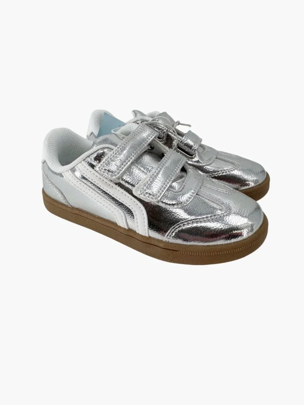 NEW Cat & Jack Toddler Dakota Retro Court Sneakers - Silver